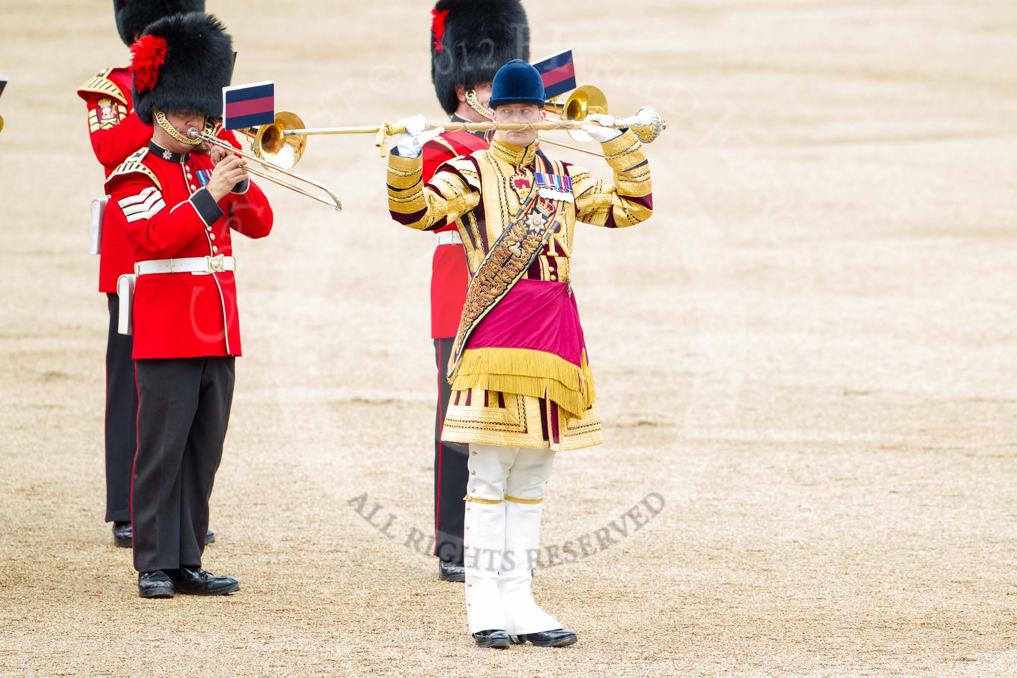 Trooping the Colour 2012: Senior Drum Major, M Betts, Grenadier Guards, during the March Past..
Horse Guards Parade, Westminster,
London SW1,

United Kingdom,
on 16 June 2012 at 11:39, image #447