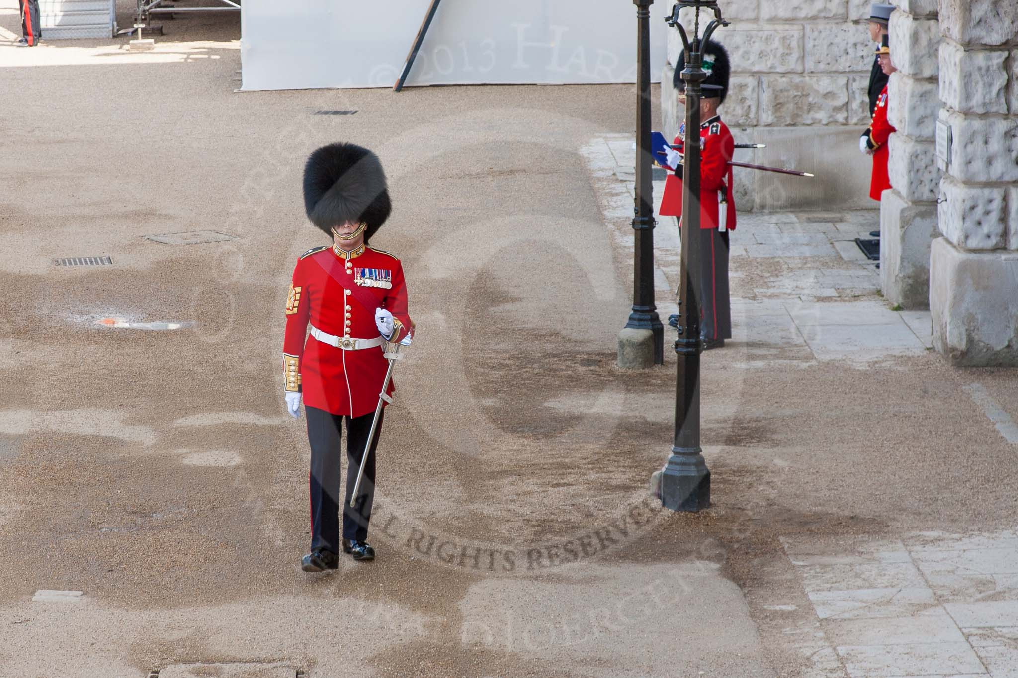 The Colonel's Review 2013: WO1 Garrison Sergeant Major William 'Bill' Mott OBE MVO, Welsh Guards..
Horse Guards Parade, Westminster,
London SW1,

United Kingdom,
on 08 June 2013 at 10:41, image #197