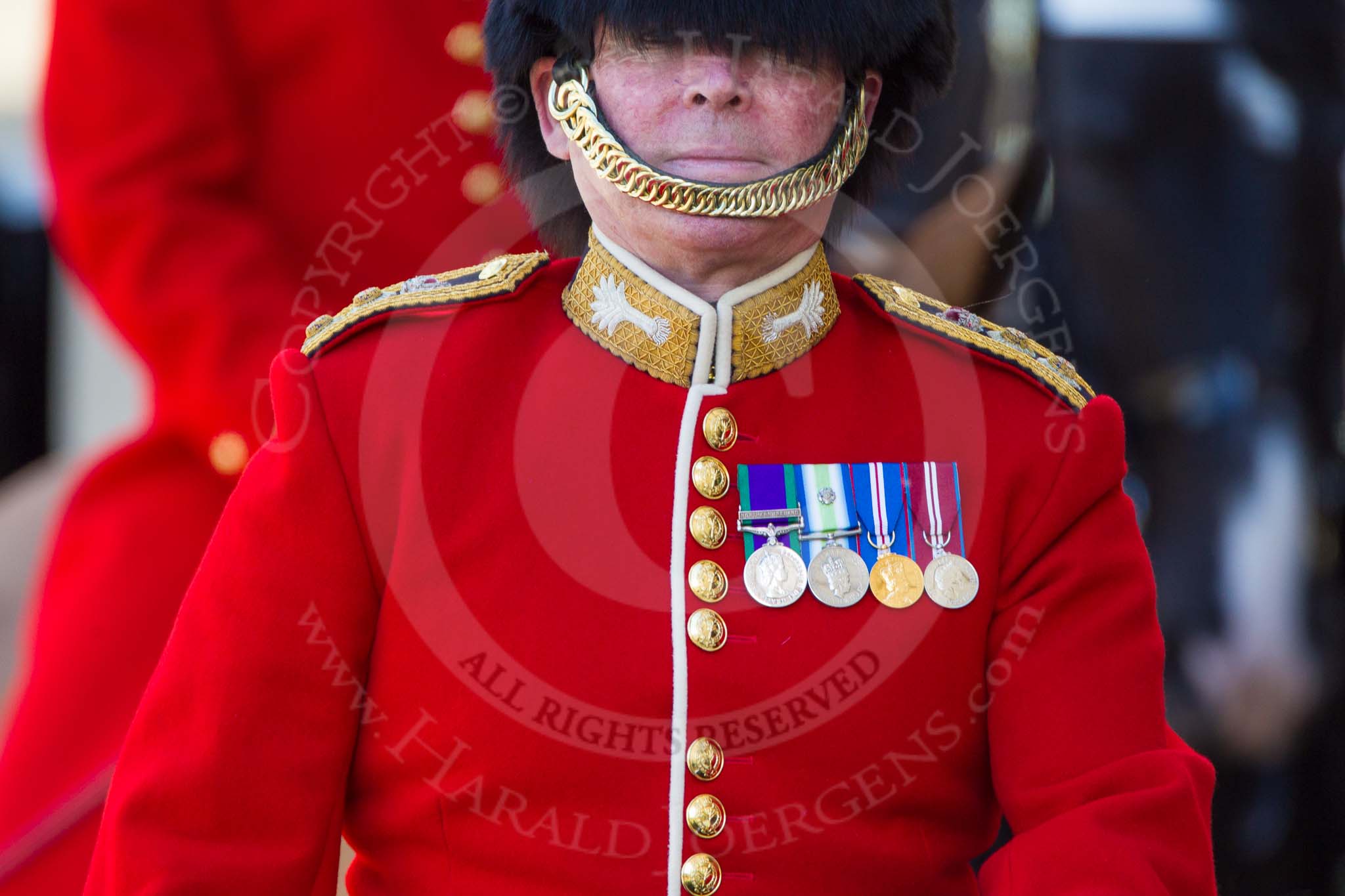 The Colonel's Review 2013: Foot Guards Regimental Adjutant Colonel T C S Bonas,Welsh Guards, during the Inspection of the Line..
Horse Guards Parade, Westminster,
London SW1,

United Kingdom,
on 08 June 2013 at 11:02, image #334