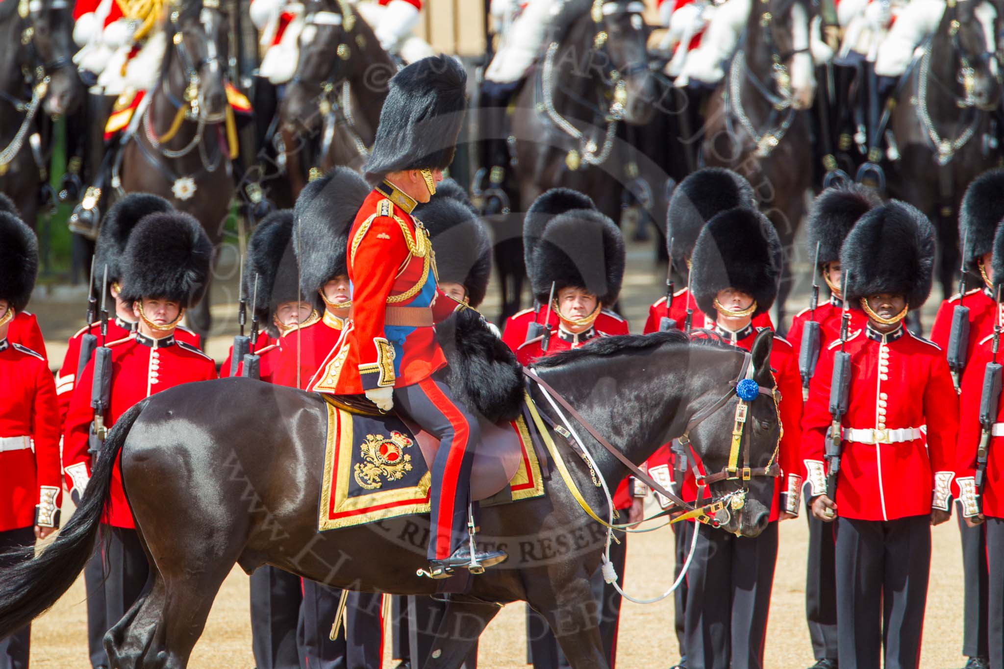 The Colonel's Review 2013: HRH The Prince of Wales, Colonel Welsh Guards..
Horse Guards Parade, Westminster,
London SW1,

United Kingdom,
on 08 June 2013 at 11:03, image #339