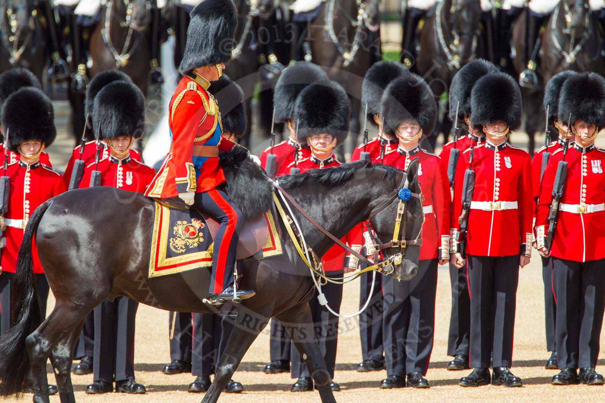 The Colonel's Review 2013: HRH The Prince of Wales, Colonel Welsh Guards..
Horse Guards Parade, Westminster,
London SW1,

United Kingdom,
on 08 June 2013 at 11:03, image #340