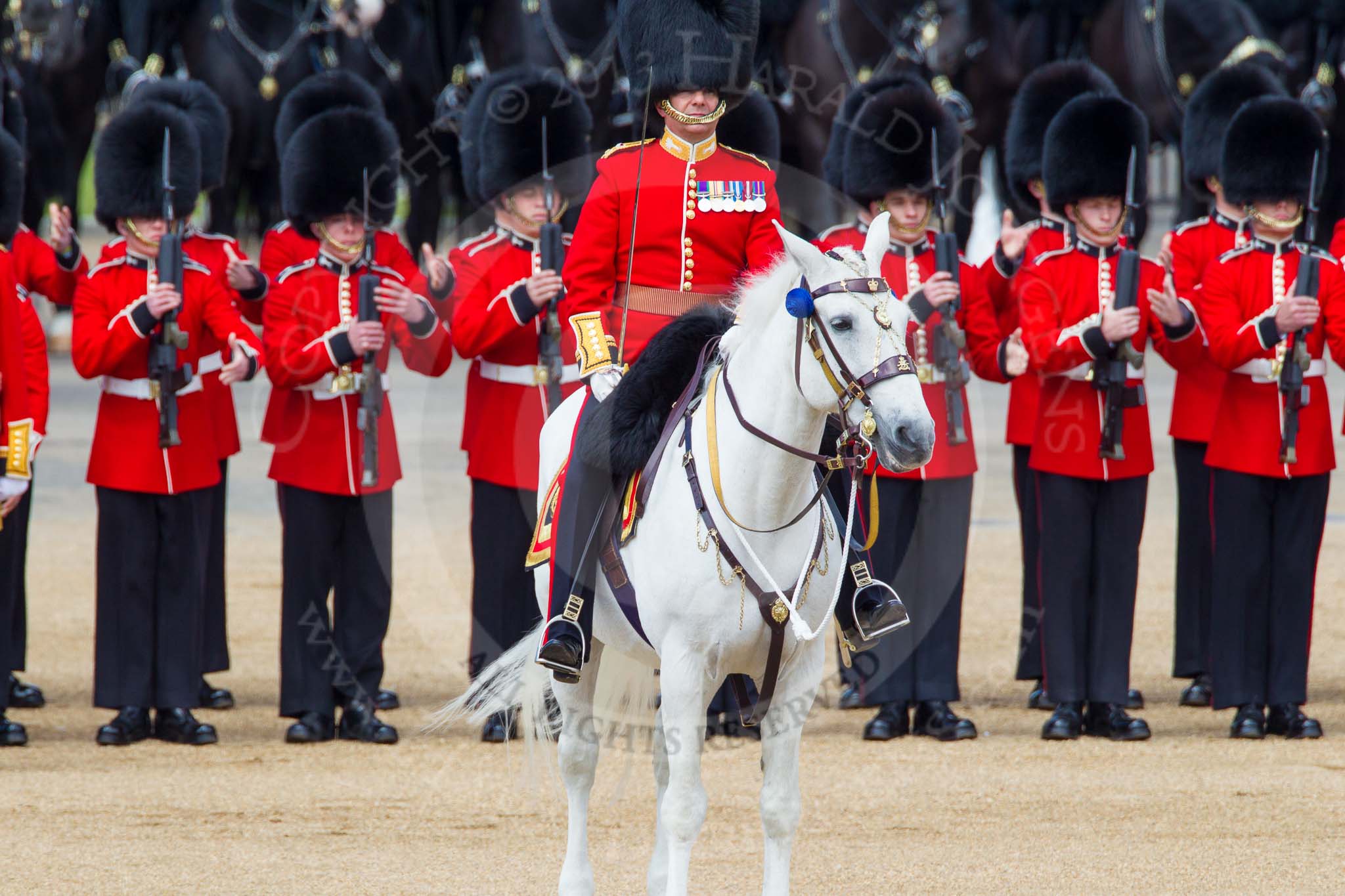 The Colonel's Review 2013: The Field Officer in Brigade Waiting, Lieutenant Colonel Dino Bossi, Welsh Guards,.
Horse Guards Parade, Westminster,
London SW1,

United Kingdom,
on 08 June 2013 at 11:07, image #414