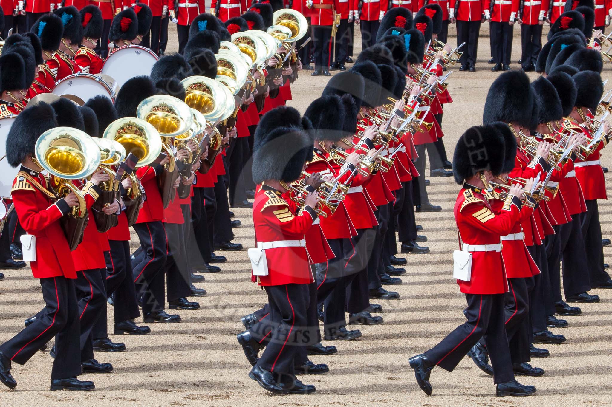 The Colonel's Review 2013: The Massed Band Troop -  the slow march is the Waltz from Les Huguenots..
Horse Guards Parade, Westminster,
London SW1,

United Kingdom,
on 08 June 2013 at 11:08, image #430