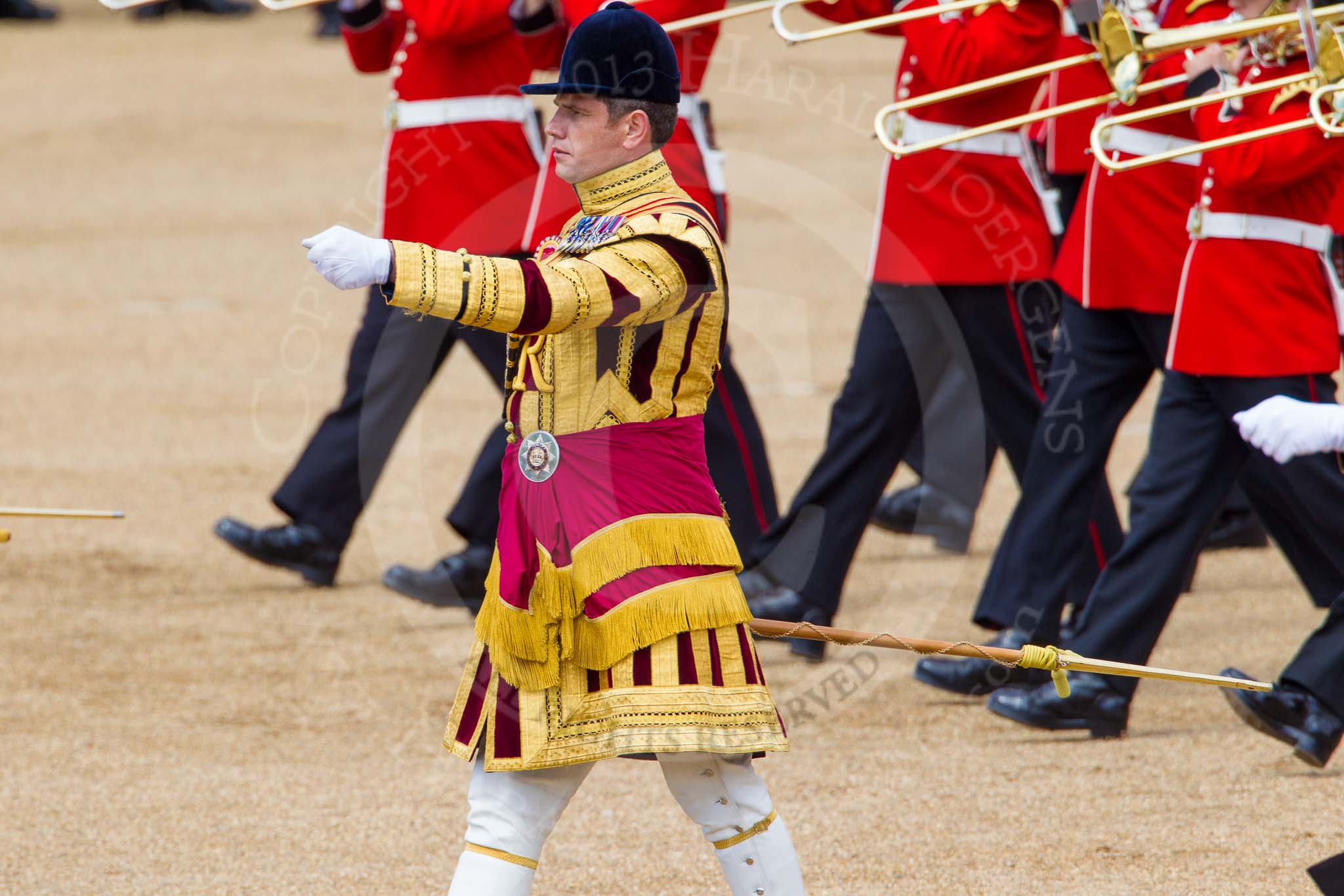 The Colonel's Review 2013: Senior Drum Major M J Betts, Grenadier Guards..
Horse Guards Parade, Westminster,
London SW1,

United Kingdom,
on 08 June 2013 at 11:12, image #460