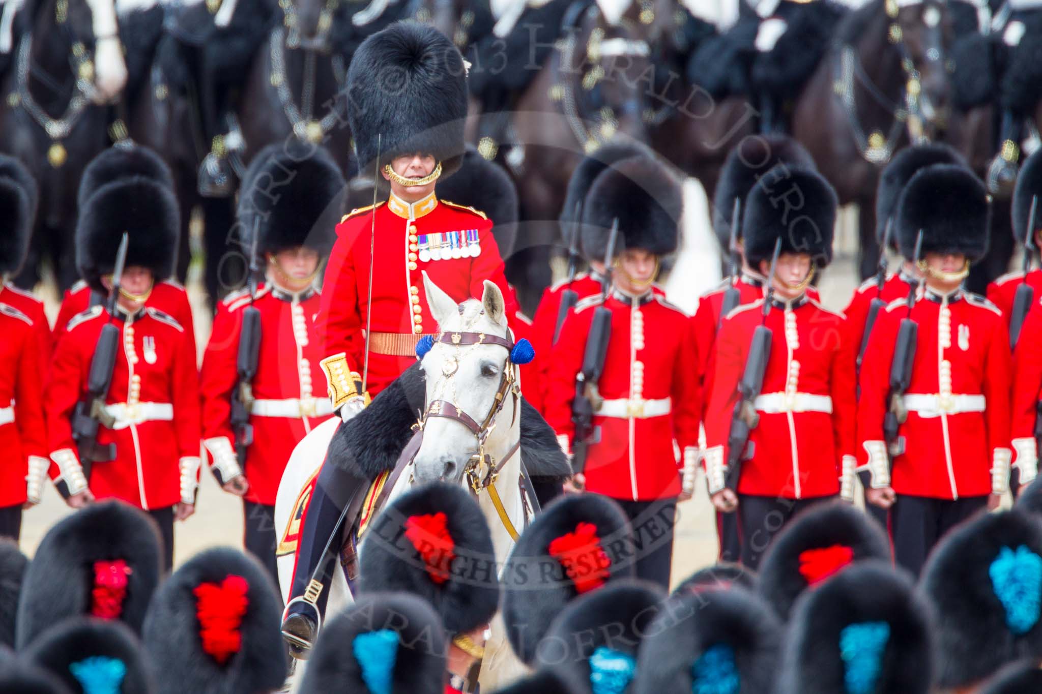 The Colonel's Review 2013: The Field Officer in Brigade Waiting, Lieutenant Colonel Dino Bossi, Welsh Guards..
Horse Guards Parade, Westminster,
London SW1,

United Kingdom,
on 08 June 2013 at 11:15, image #476