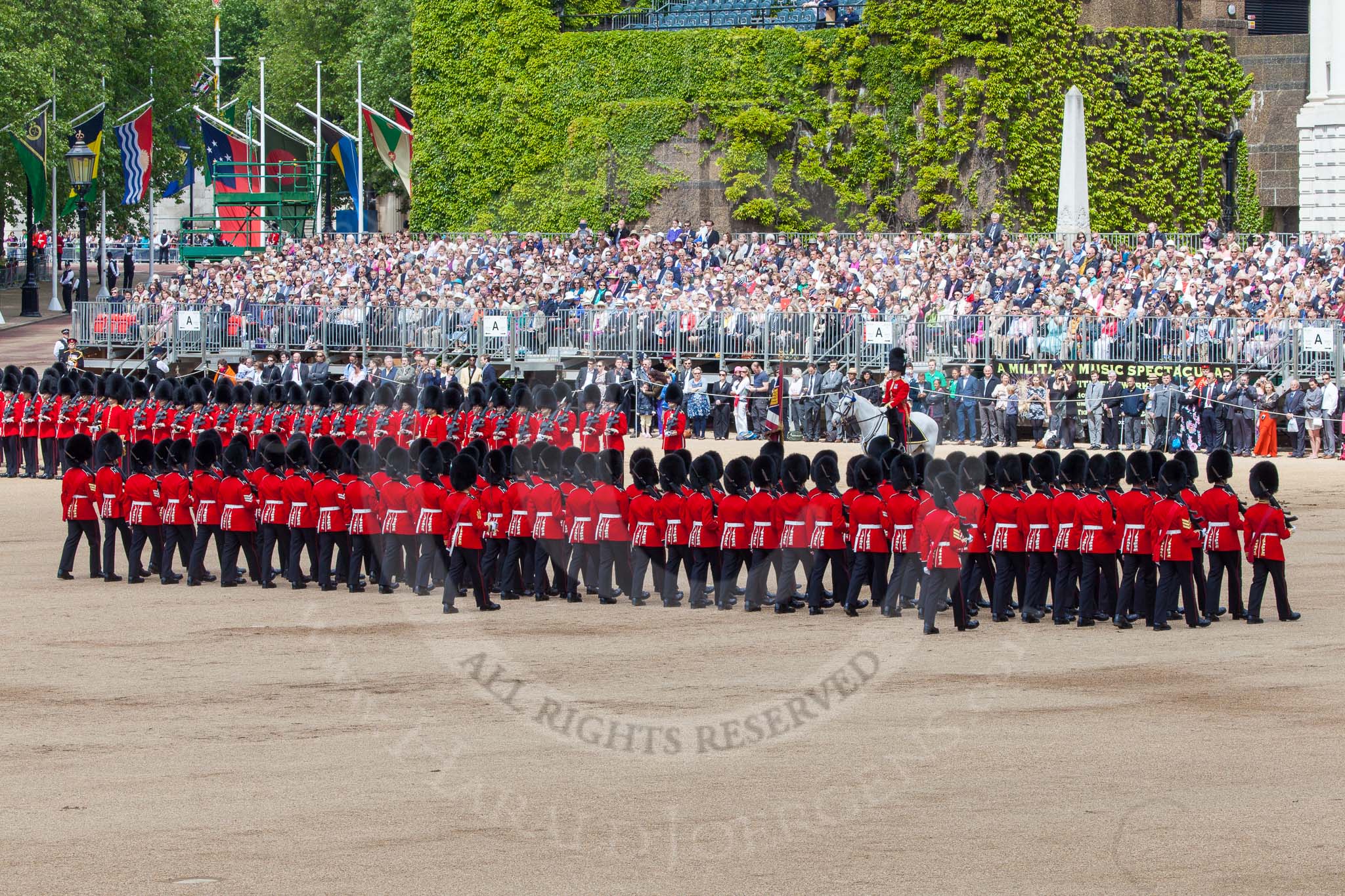 The Colonel's Review 2013: The Escort to the Colour is advancing in slow time..
Horse Guards Parade, Westminster,
London SW1,

United Kingdom,
on 08 June 2013 at 11:21, image #543