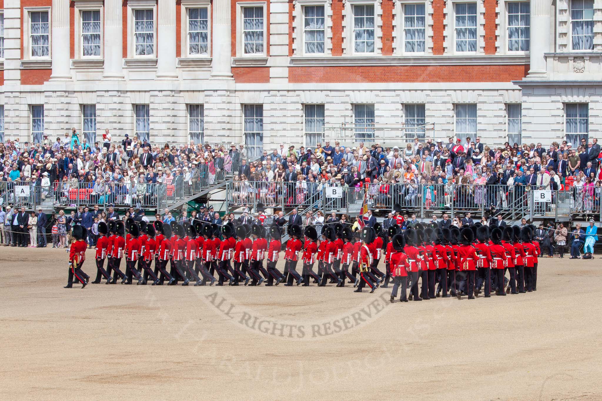 The Colonel's Review 2013: The Escort Tto the Colour performing a 90-degree-turn..
Horse Guards Parade, Westminster,
London SW1,

United Kingdom,
on 08 June 2013 at 11:22, image #549