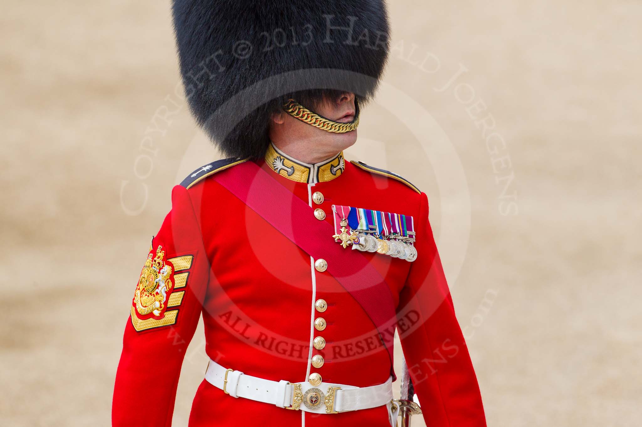 Major General's Review 2013: WO1 Garrison Sergeant Major William 'Bill' Mott OBE MVO, Welsh Guards..
Horse Guards Parade, Westminster,
London SW1,

United Kingdom,
on 01 June 2013 at 10:06, image #28