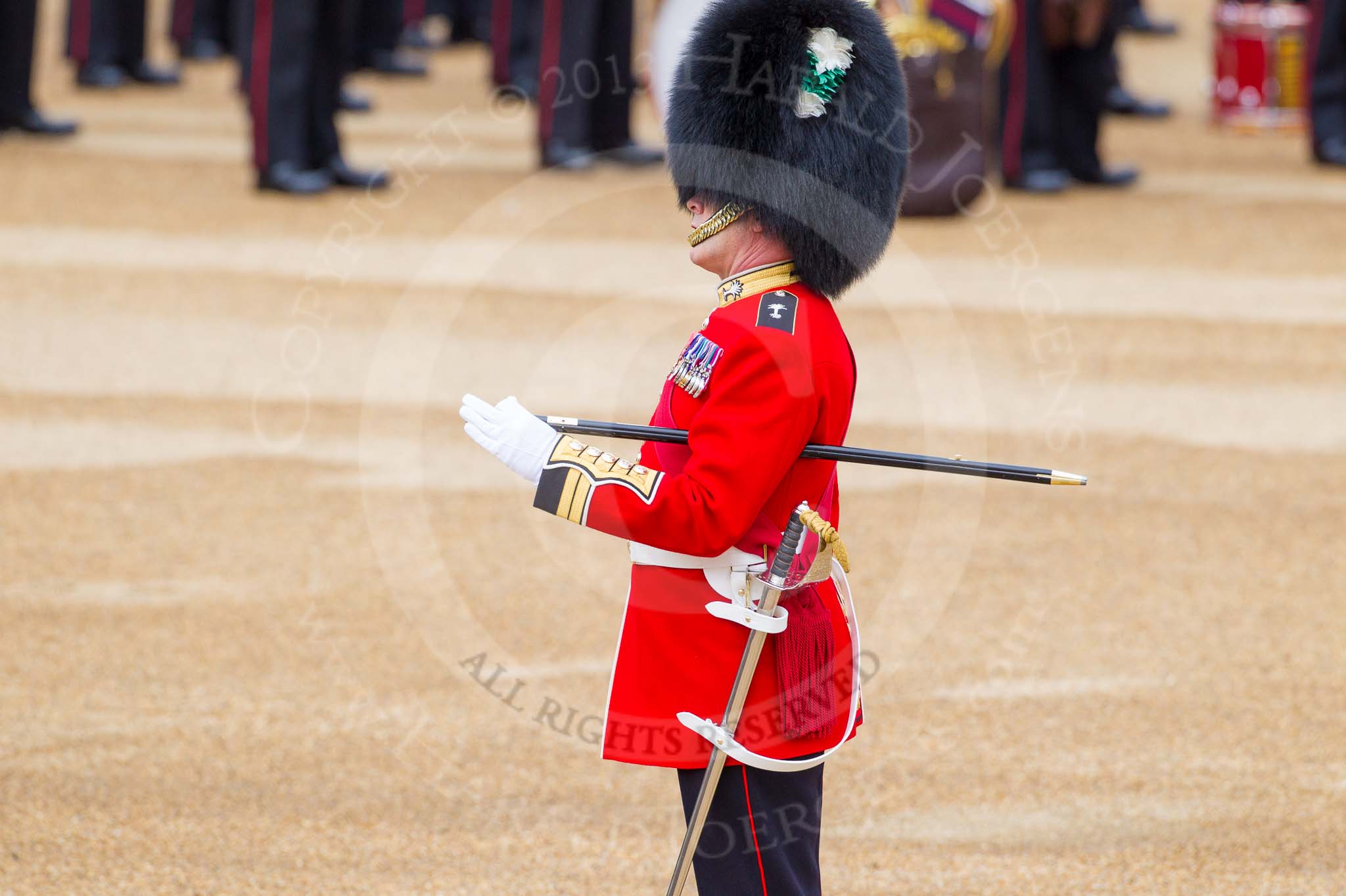 Major General's Review 2013: WO1 Garrison Sergeant Major William 'Bill' Mott OBE MVO, Welsh Guards..
Horse Guards Parade, Westminster,
London SW1,

United Kingdom,
on 01 June 2013 at 10:25, image #87