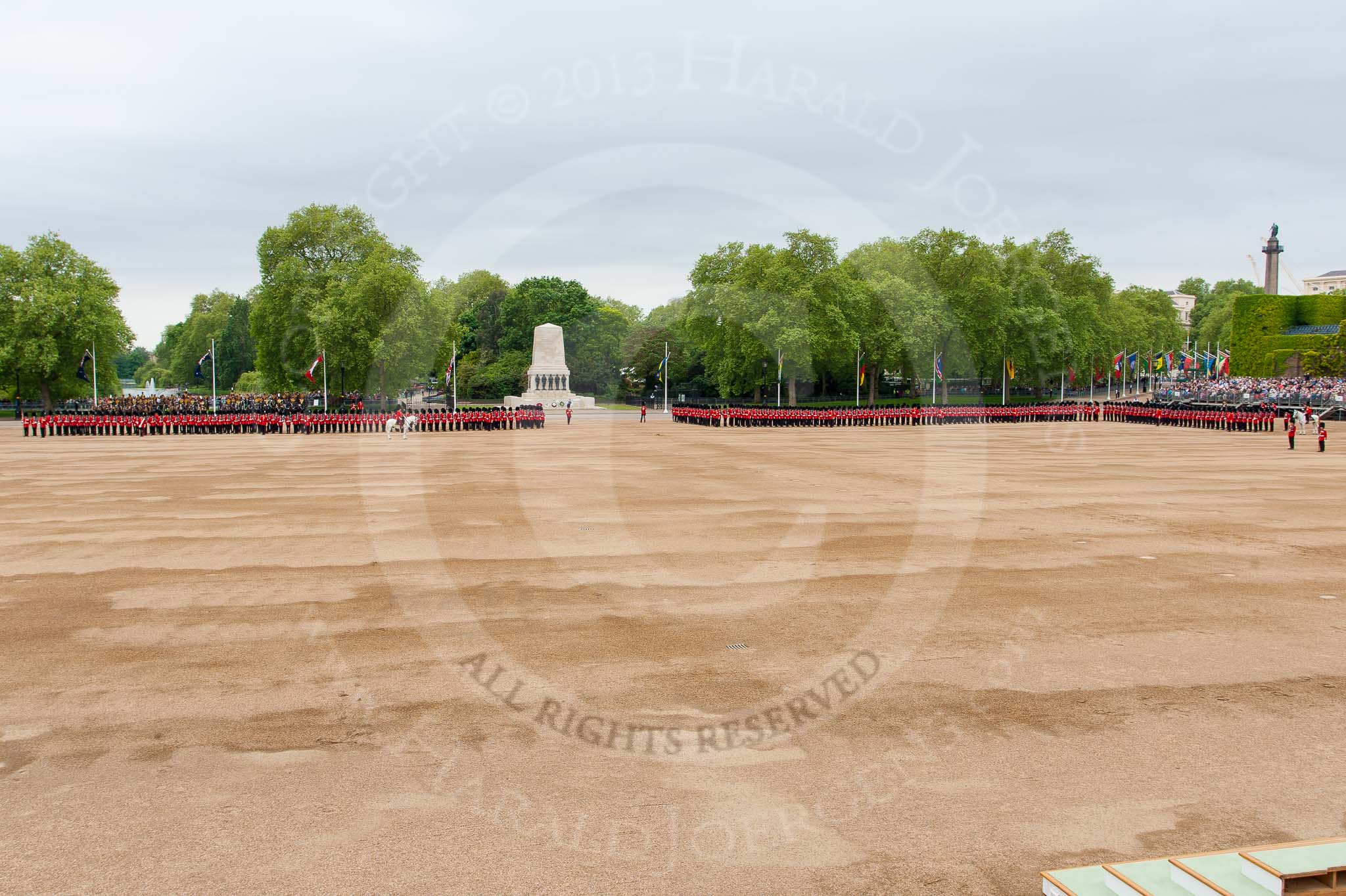 Major General's Review 2013: The gap in the line that No. 3 Guard had opened for the carriages is closing again..
Horse Guards Parade, Westminster,
London SW1,

United Kingdom,
on 01 June 2013 at 10:52, image #211