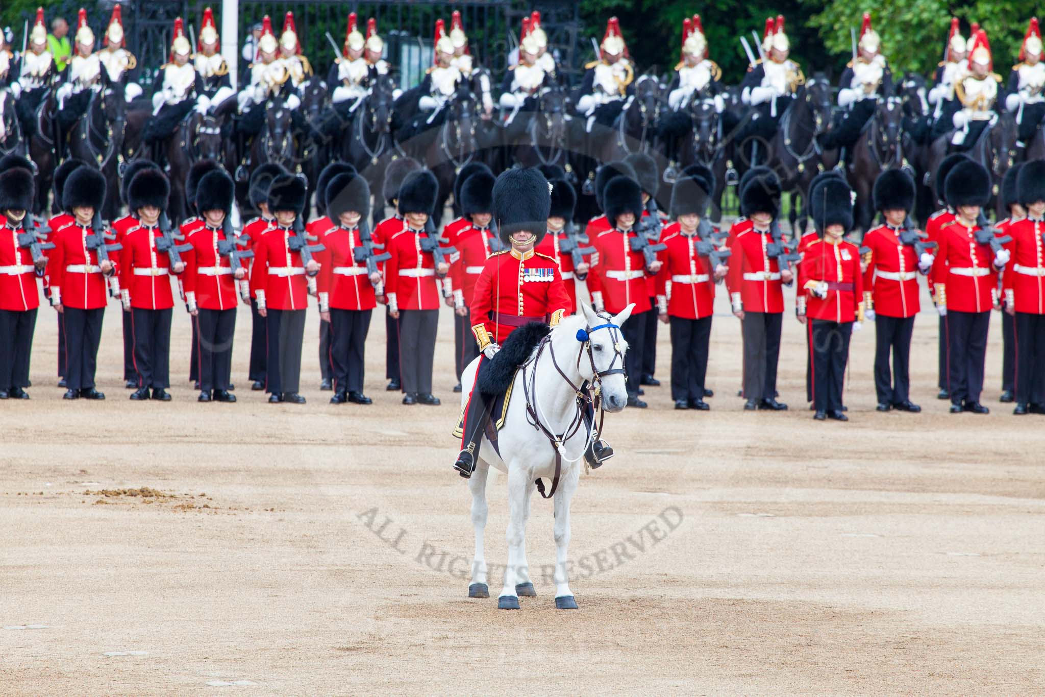 Major General's Review 2013: Field Officer in Brigade Waiting, Lieutenant Colonel Dino Bossi, Welsh Guards gives command to form divisions..
Horse Guards Parade, Westminster,
London SW1,

United Kingdom,
on 01 June 2013 at 11:26, image #446