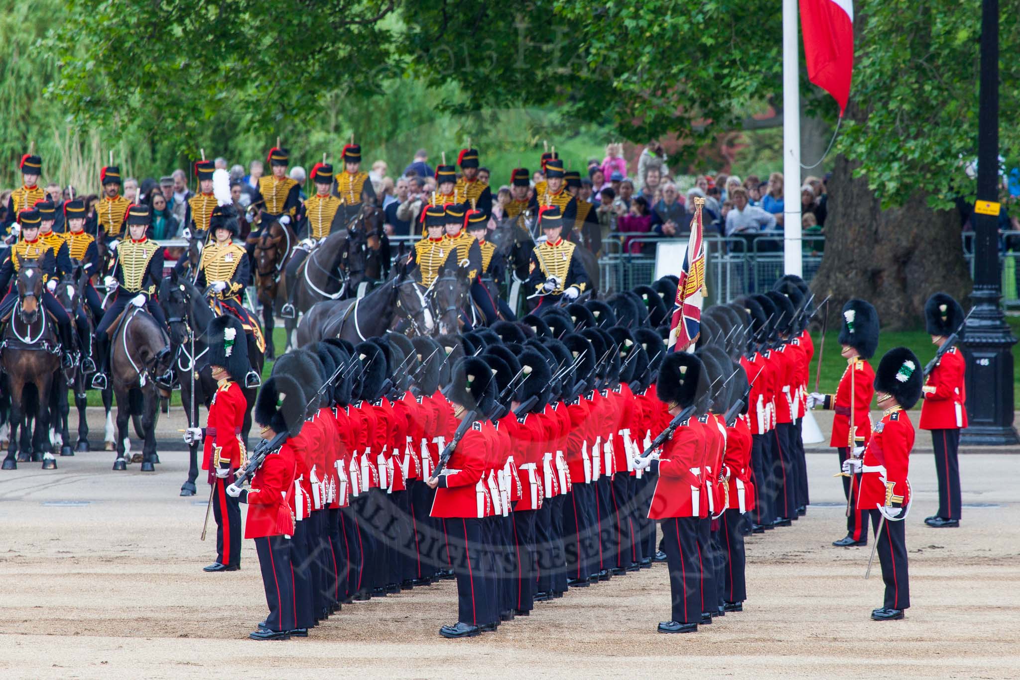 Major General's Review 2013: No.1 Guard,1st Battalion Welsh Guards, before the March Past..
Horse Guards Parade, Westminster,
London SW1,

United Kingdom,
on 01 June 2013 at 11:29, image #452