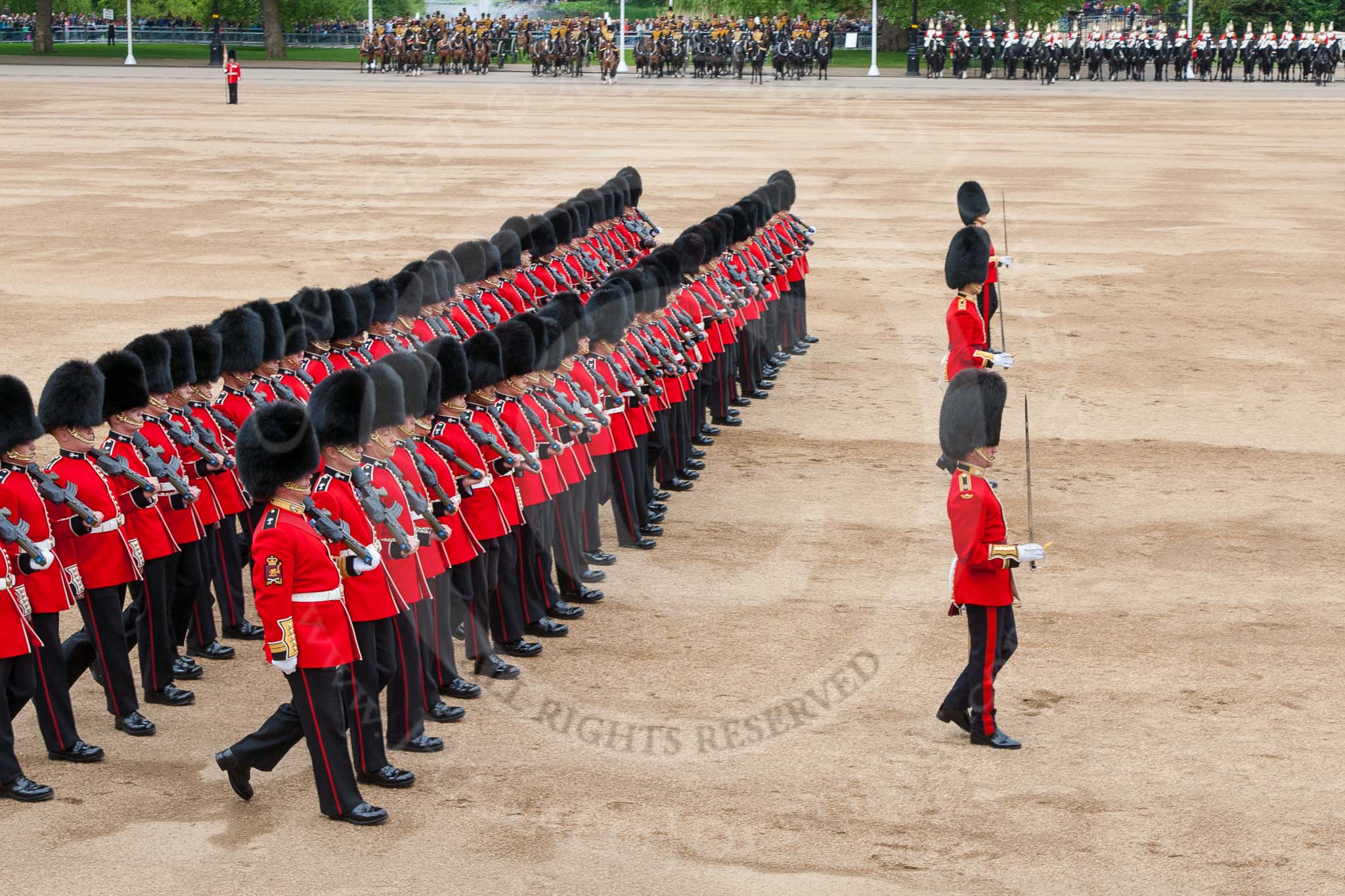 Major General's Review 2013: The March Past in Slow Time-Welsh Guards..
Horse Guards Parade, Westminster,
London SW1,

United Kingdom,
on 01 June 2013 at 11:35, image #498