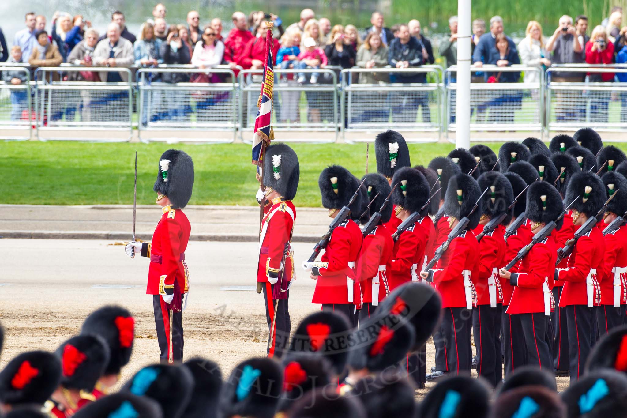 Major General's Review 2013: The Escort to the Colour No.1 Guard 1 st Battalion Welsh Guards..
Horse Guards Parade, Westminster,
London SW1,

United Kingdom,
on 01 June 2013 at 12:03, image #685