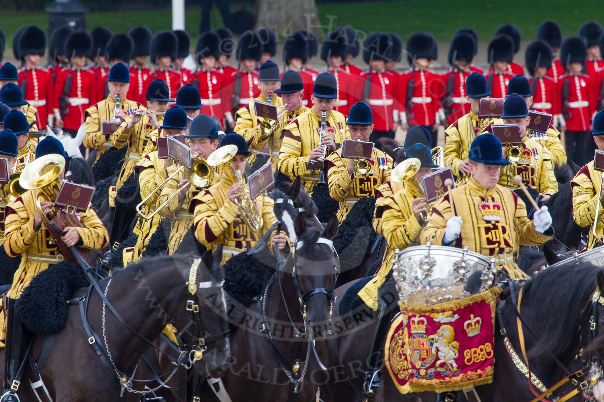 Trooping the Colour 2014.
Horse Guards Parade, Westminster,
London SW1A,

United Kingdom,
on 14 June 2014 at 11:55, image #744