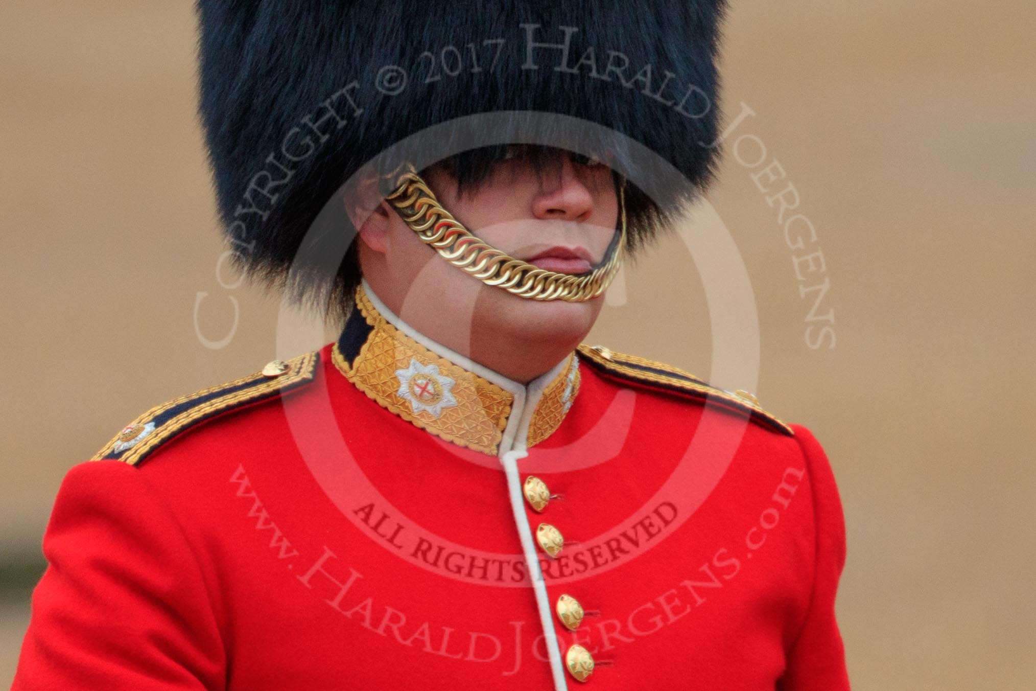 during The Colonel's Review {iptcyear4} (final rehearsal for Trooping the Colour, The Queen's Birthday Parade)  at Horse Guards Parade, Westminster, London, 2 June 2018, 09:54.