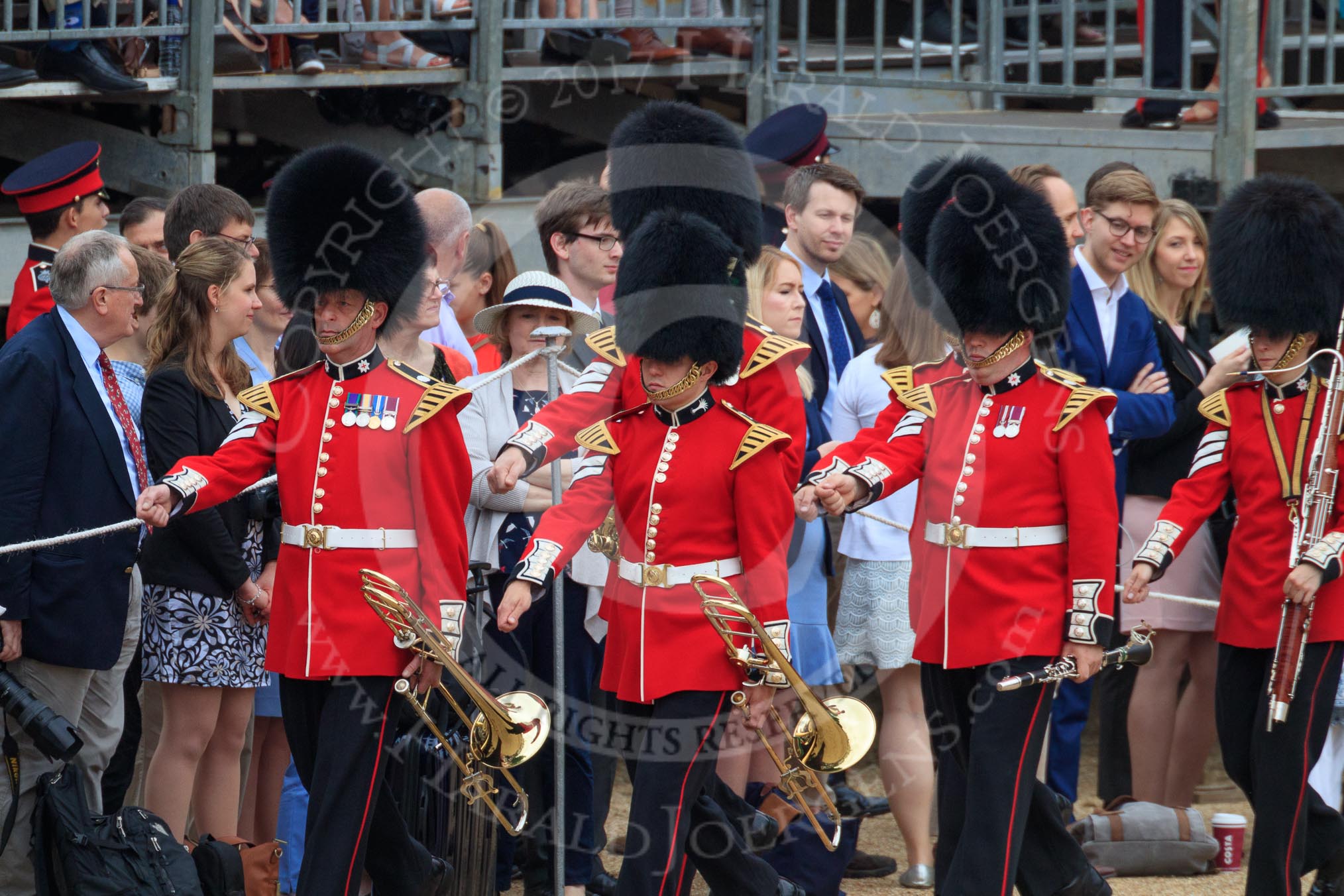 during The Colonel's Review {iptcyear4} (final rehearsal for Trooping the Colour, The Queen's Birthday Parade)  at Horse Guards Parade, Westminster, London, 2 June 2018, 10:04.