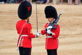 during The Colonel's Review {iptcyear4} (final rehearsal for Trooping the Colour, The Queen's Birthday Parade)  at Horse Guards Parade, Westminster, London, 2 June 2018, 11:20.