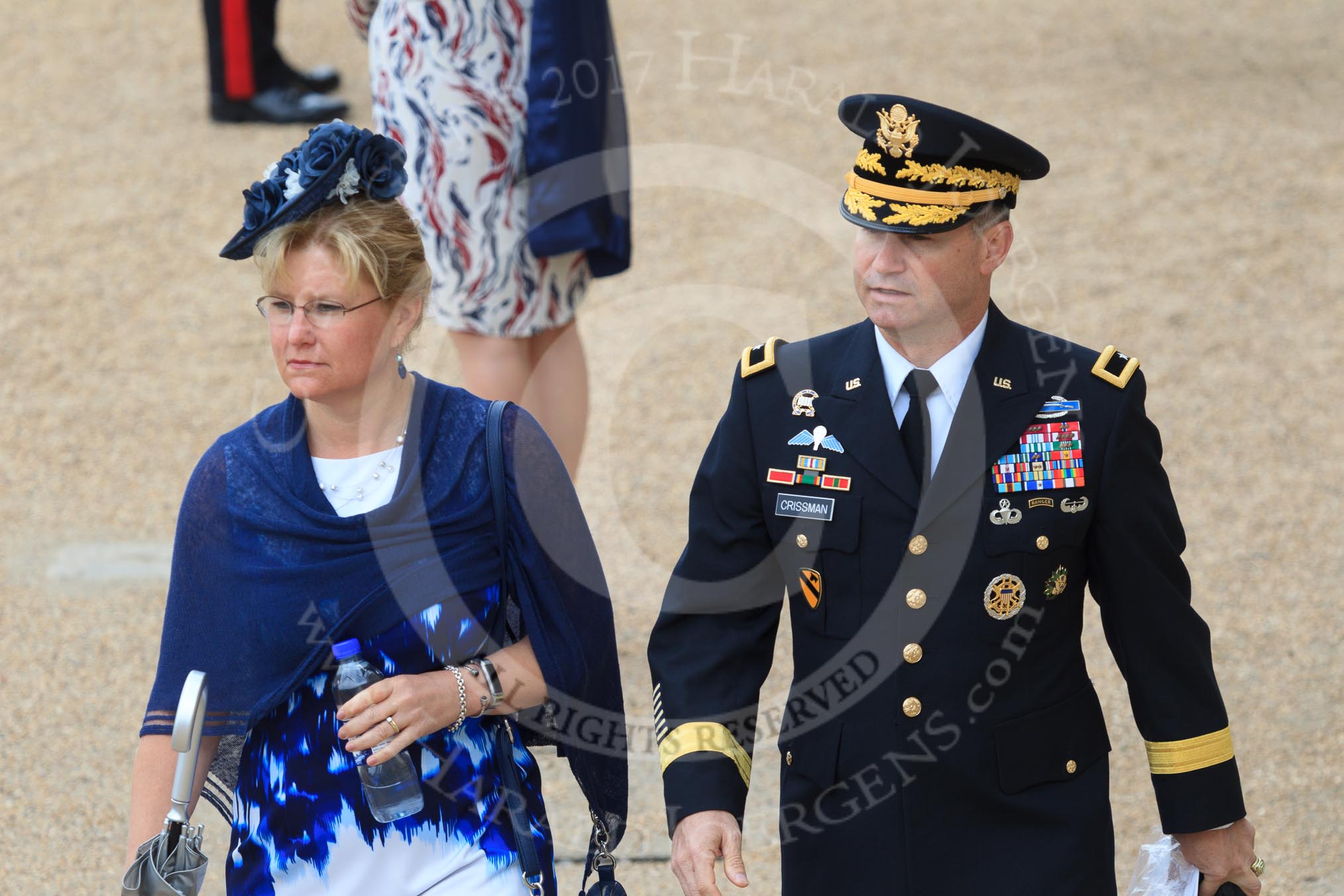 US Army Brigadier General Douglas C Crissman, Deputy Commanding General, 3d (United Kingdom) Division, at Trooping the Colour 2018, The Queen's Birthday Parade at Horse Guards Parade, Westminster, London, 9 June 2018, 09:05.