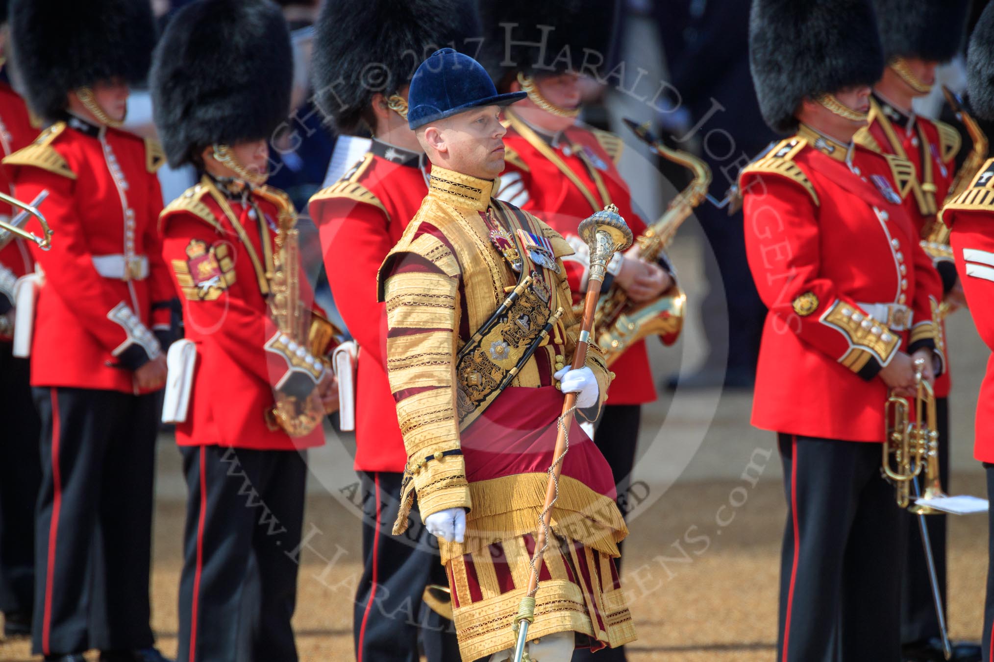 during Trooping the Colour 2018, The Queen's Birthday Parade at Horse Guards Parade, Westminster, London, 9 June 2018, 10:19.