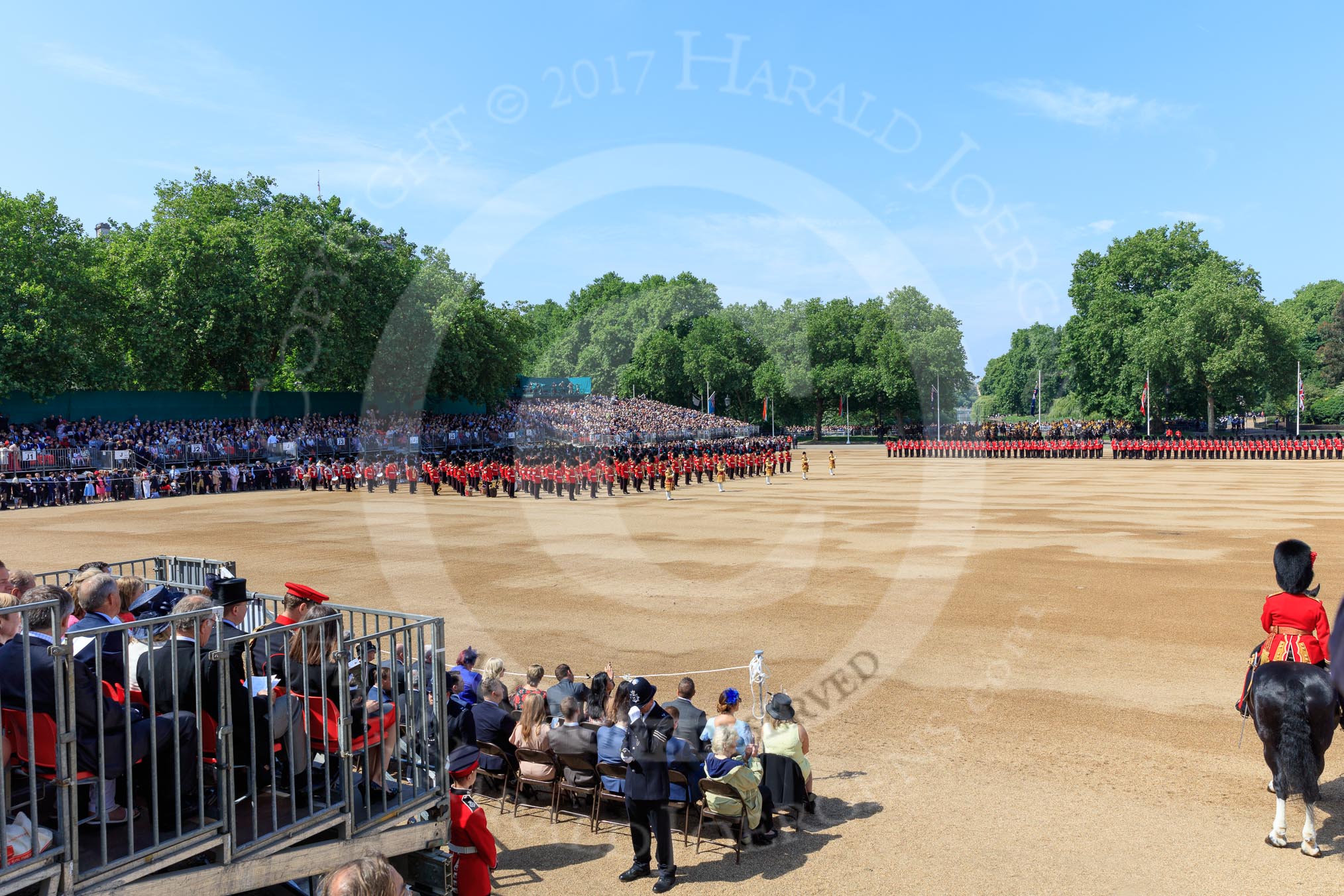 during Trooping the Colour {iptcyear4}, The Queen's Birthday Parade at Horse Guards Parade, Westminster, London, 9 June 2018, 10:39.