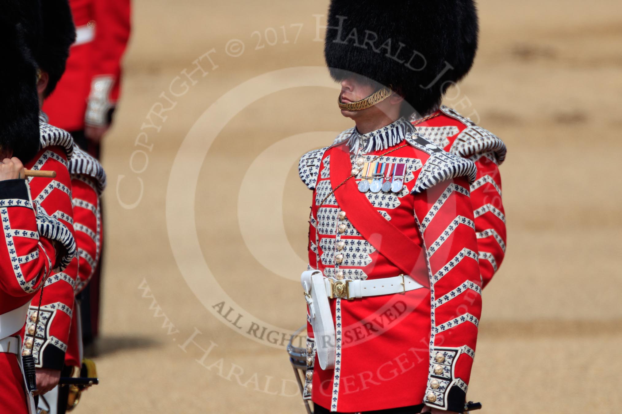 during Trooping the Colour {iptcyear4}, The Queen's Birthday Parade at Horse Guards Parade, Westminster, London, 9 June 2018, 11:11.