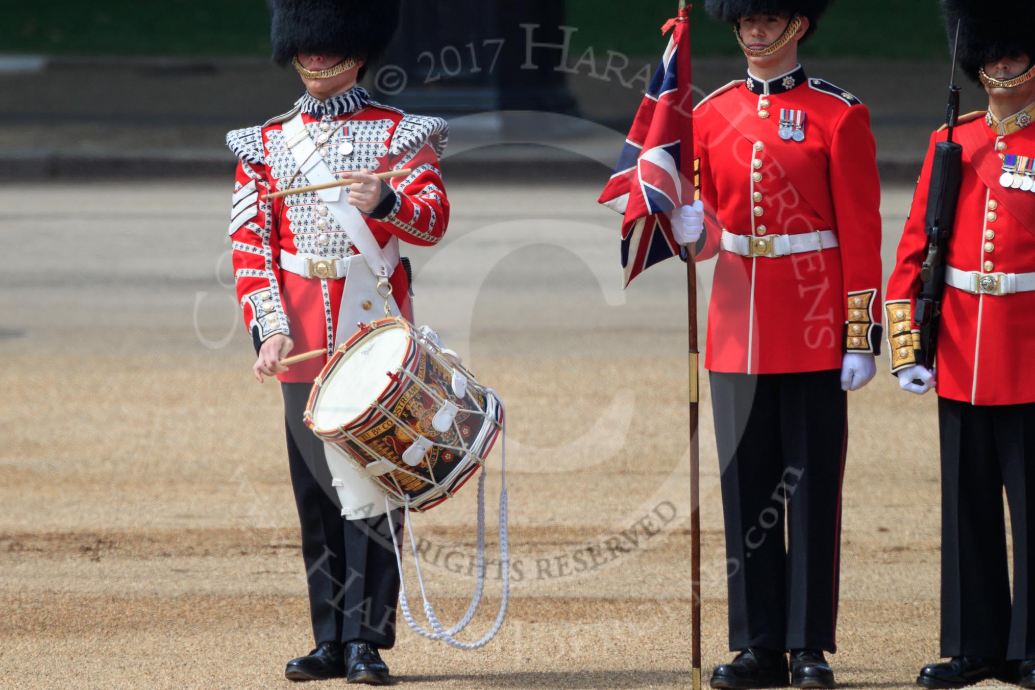 during Trooping the Colour {iptcyear4}, The Queen's Birthday Parade at Horse Guards Parade, Westminster, London, 9 June 2018, 11:15.
