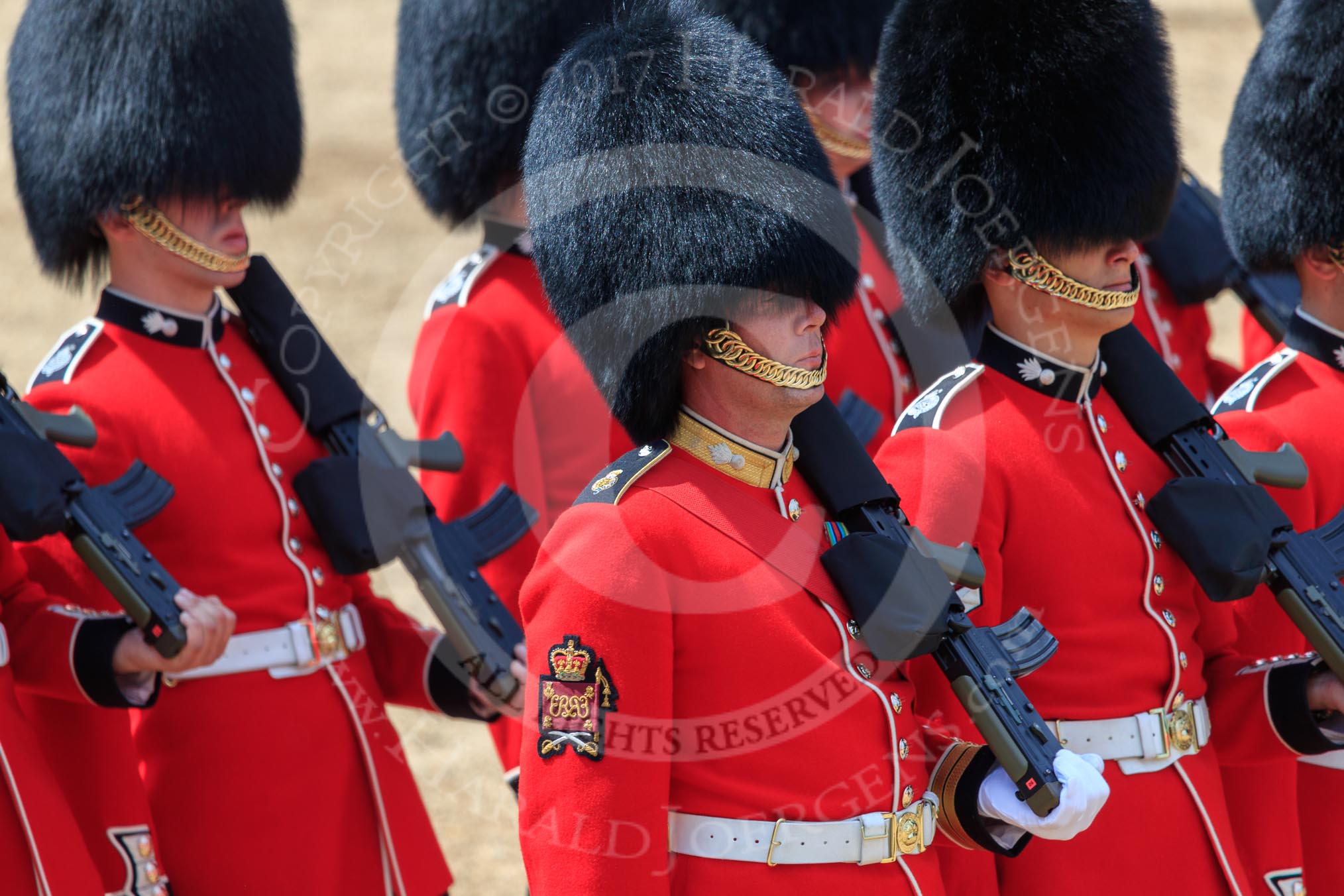 during Trooping the Colour {iptcyear4}, The Queen's Birthday Parade at Horse Guards Parade, Westminster, London, 9 June 2018, 11:39.