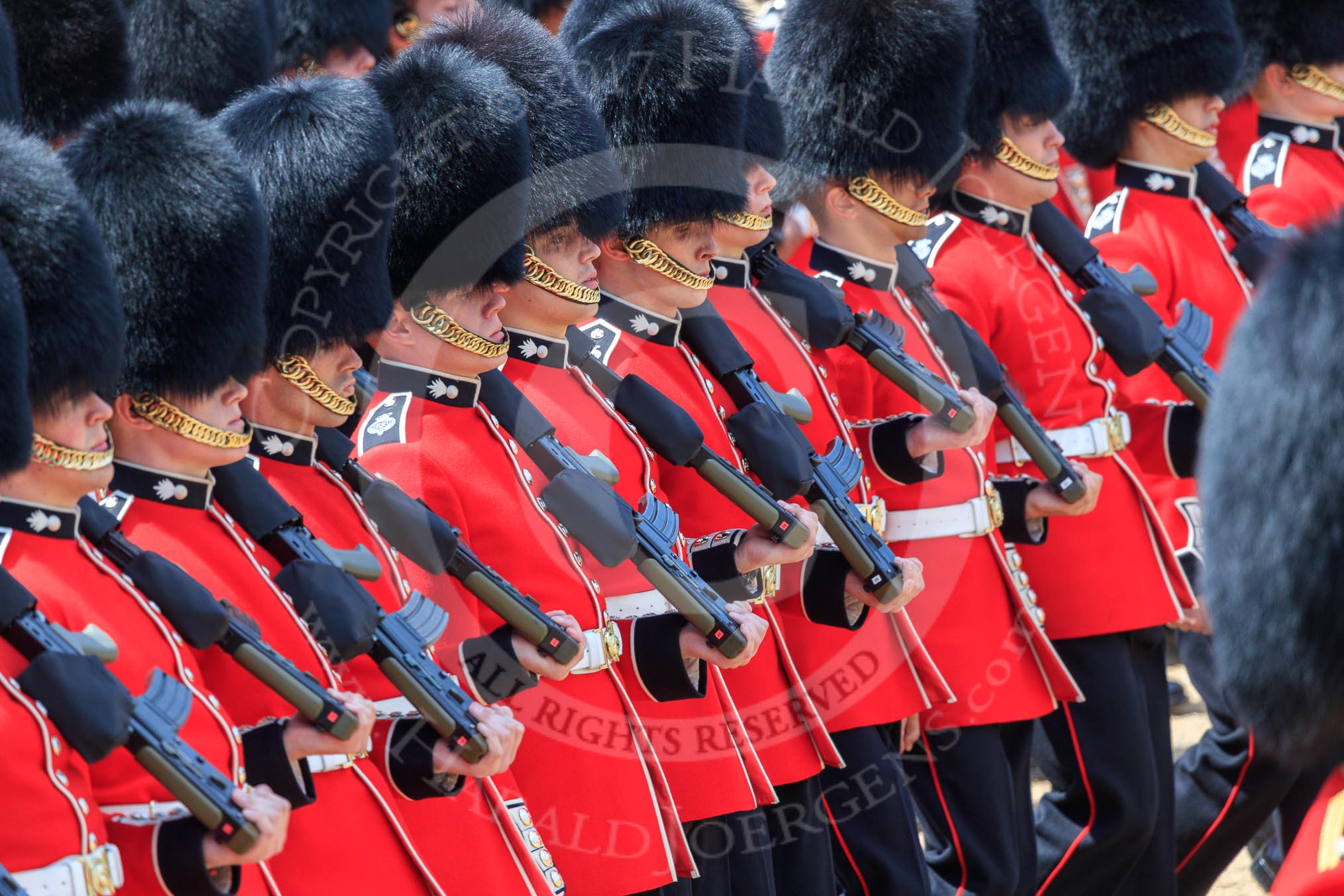 during Trooping the Colour {iptcyear4}, The Queen's Birthday Parade at Horse Guards Parade, Westminster, London, 9 June 2018, 11:39.