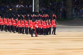 Number Five Guard, Nijmegen Company, Grenadier Guards, led by The Ensign, 2nd Lieutenant Felix Tracey, during Trooping the Colour 2018, The Queen's Birthday Parade at Horse Guards Parade, Westminster, London, 9 June 2018, 10:25.