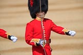 The Subaltern, Captain James Potter (27), Number Four Guard, No 7 Company Coldstream Guards, during Trooping the Colour 2018, The Queen's Birthday Parade at Horse Guards Parade, Westminster, London, 9 June 2018, 10:32.