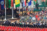 during Trooping the Colour {iptcyear4}, The Queen's Birthday Parade at Horse Guards Parade, Westminster, London, 9 June 2018, 10:54.