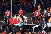 during Trooping the Colour {iptcyear4}, The Queen's Birthday Parade at Horse Guards Parade, Westminster, London, 9 June 2018, 10:58.