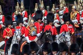 during Trooping the Colour {iptcyear4}, The Queen's Birthday Parade at Horse Guards Parade, Westminster, London, 9 June 2018, 10:59.