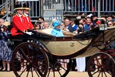 during Trooping the Colour {iptcyear4}, The Queen's Birthday Parade at Horse Guards Parade, Westminster, London, 9 June 2018, 10:59.