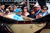 during Trooping the Colour {iptcyear4}, The Queen's Birthday Parade at Horse Guards Parade, Westminster, London, 9 June 2018, 10:59.