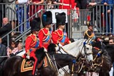 during Trooping the Colour {iptcyear4}, The Queen's Birthday Parade at Horse Guards Parade, Westminster, London, 9 June 2018, 10:59.