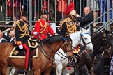 during Trooping the Colour {iptcyear4}, The Queen's Birthday Parade at Horse Guards Parade, Westminster, London, 9 June 2018, 10:59.