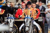 during Trooping the Colour {iptcyear4}, The Queen's Birthday Parade at Horse Guards Parade, Westminster, London, 9 June 2018, 10:59.