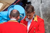 during Trooping the Colour {iptcyear4}, The Queen's Birthday Parade at Horse Guards Parade, Westminster, London, 9 June 2018, 11:06.