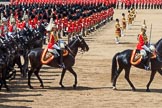 during Trooping the Colour {iptcyear4}, The Queen's Birthday Parade at Horse Guards Parade, Westminster, London, 9 June 2018, 12:03.