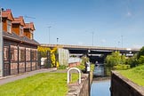 BCN Marathon Challenge 2013: The Titford Canal - view from Oldbury Bottom Lock towards Oldbury Junction with the BCN Old Main Line. On the right hand side of the basin belo the lock used to be a canal arm serving Springfield Chemical Works (Midland Tar Distillers)..
Birmingham Canal Navigation,


United Kingdom,
on 25 May 2013 at 10:21, image #140