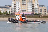 TOW River Thames Barge Driving Race 2013: GPS Marine tug "GPS India" before the start of the race..
River Thames between Greenwich and Westminster,
London,

United Kingdom,
on 13 July 2013 at 11:46, image #39