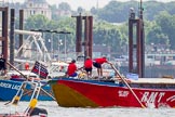 TOW River Thames Barge Driving Race 2013: Barge "Darren Lacey", by Princess Pocahontas, and barge "Jane", by the RMT Union..
River Thames between Greenwich and Westminster,
London,

United Kingdom,
on 13 July 2013 at 12:50, image #230