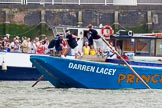 TOW River Thames Barge Driving Race 2013: Barge "Darren Lacey", by Princess Pocahontas..
River Thames between Greenwich and Westminster,
London,

United Kingdom,
on 13 July 2013 at 13:13, image #288