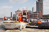 TOW River Thames Barge Driving Race 2013: GPS Marine tug "GPS India", pulling barge "Benjamin", by London Party Boats, and barge "Shell Bay" by South Dock Marina, back to Greenwich..
River Thames between Greenwich and Westminster,
London,

United Kingdom,
on 13 July 2013 at 14:49, image #531