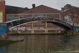 BCN Marathon Challenge 2014: Graffiti covered old warehouses or factories at Bordesley Junction, with a Horseley Iron Works bridge spanning the junction.
Birmingham Canal Navigation,


United Kingdom,
on 24 May 2014 at 09:25, image #88