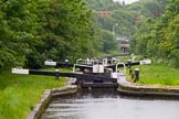 BCN Marathon Challenge 2014: Looking down the Perry Bar Locks on the Tame Valley Canal from the pond between locks 6 and 7, with the M6 motorway in the background.
Birmingham Canal Navigation,


United Kingdom,
on 24 May 2014 at 13:57, image #119