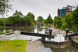 BCN Marathon Challenge 2014: Blowers Green Lock (Parkhead No 4, the deepest lock on the BCN) looking down to Blowers Green Junction, with the oldpump house on the other side of the Dudley No 1 Canal.
Birmingham Canal Navigation,


United Kingdom,
on 25 May 2014 at 07:37, image #215