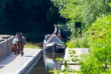 : Sue Day, canal horse Bilbo, and historic butty Maria approaching Marple Aqueduct on the Lower Peak Forest Canal.




on 03 July 2015 at 15:11, image #26